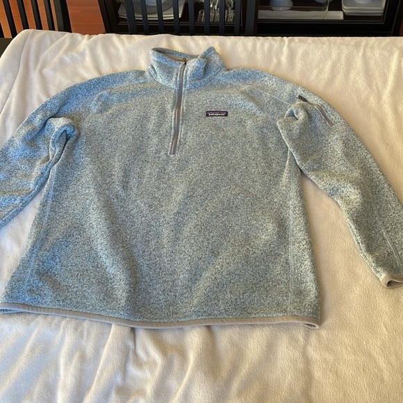 Patagonia Better Sweater 1/4 Zip Pullover Size XL Heather Blue Gray Women - Picture 15 of 16